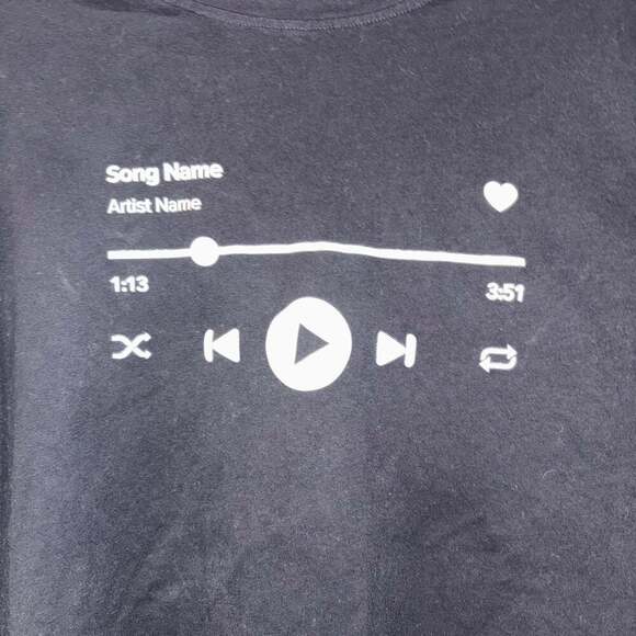 SHEIN Music Graphic Black Tee - Picture 5 of 5